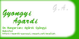 gyongyi agardi business card